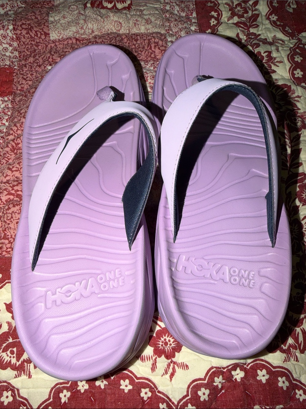 Hoka One One Lavender Slip-On Thong Sandals 9-9.5 - Picture 2 of 6